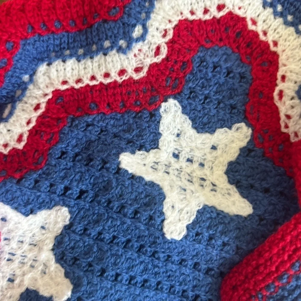 NWT Wild Fable Blue and Red Star Bandana with White Bow Set